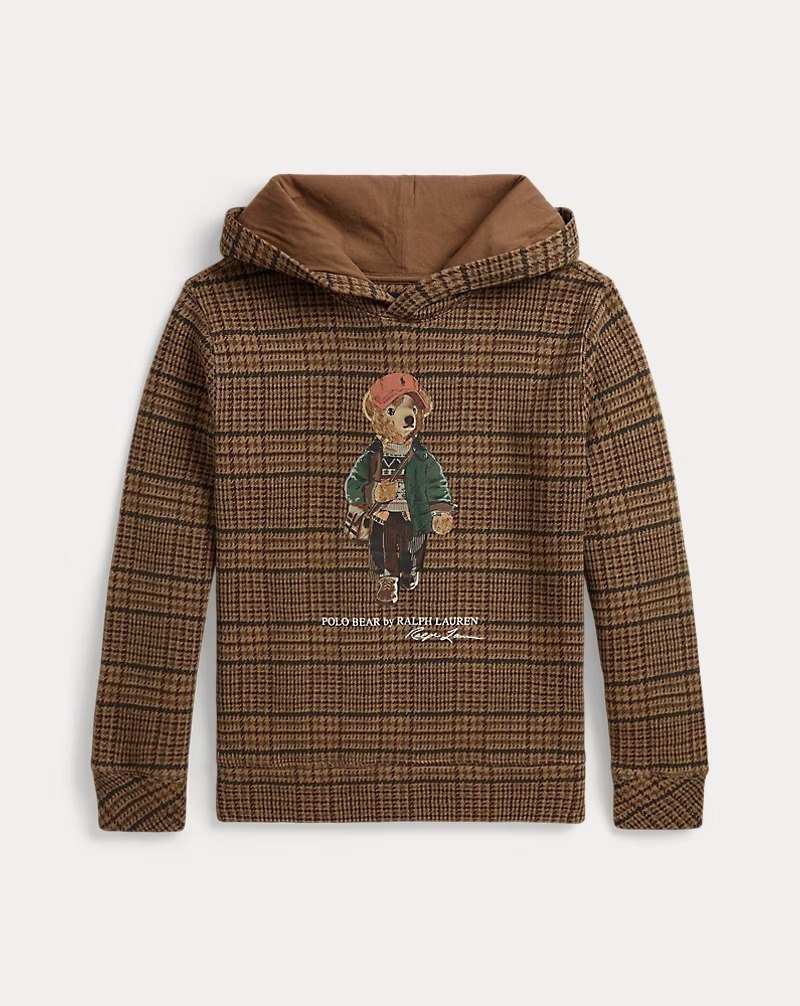 Polo Bear Tweed-Print Hoodie