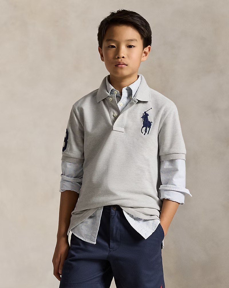 Big Pony Cotton Mesh Polo Shirt