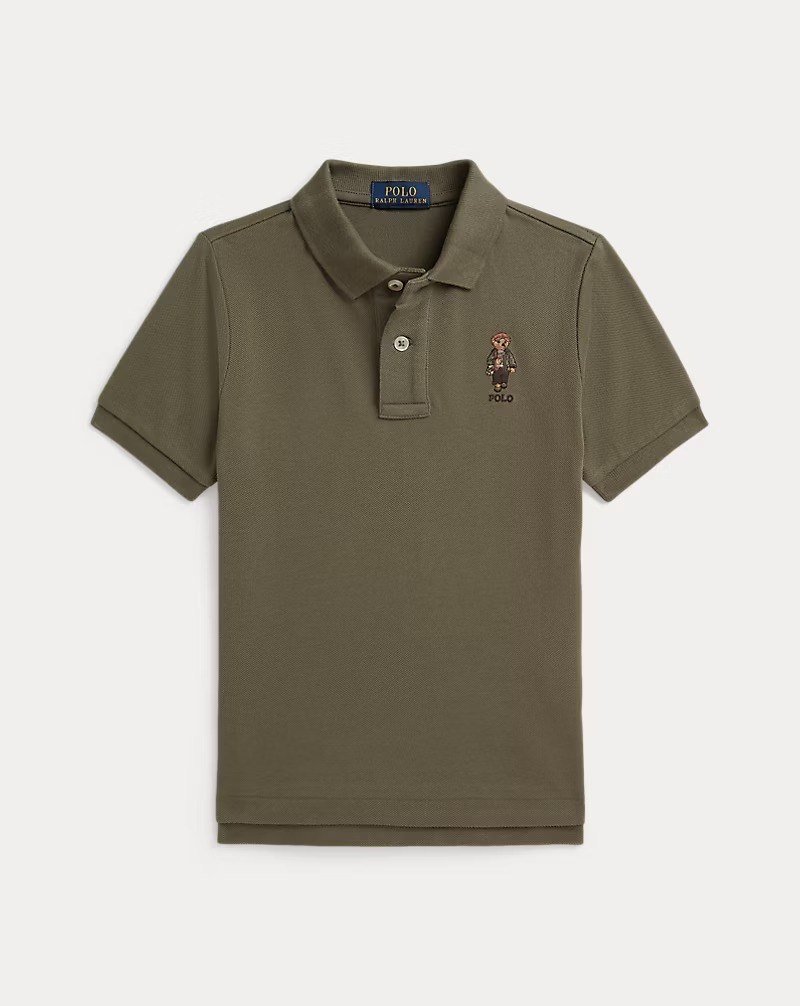 Polo Bear Cotton Mesh Polo Shirt
