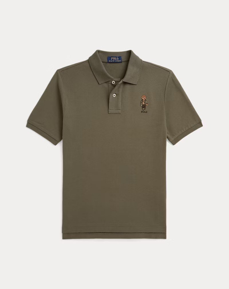 Polo Bear Cotton Mesh Polo Shirt