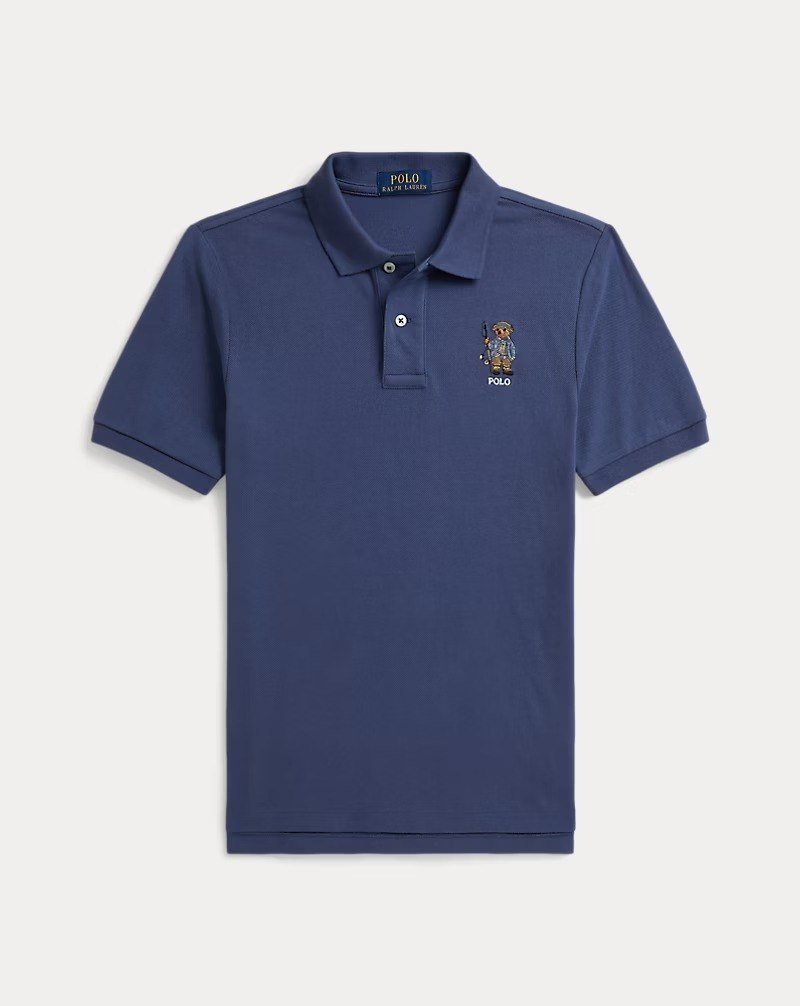 Polo Bear Cotton Mesh Polo Shirt