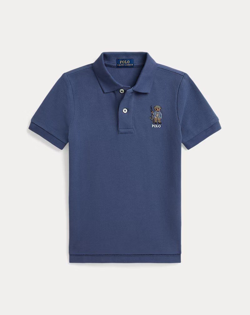 Polo Bear Cotton Mesh Polo Shirt