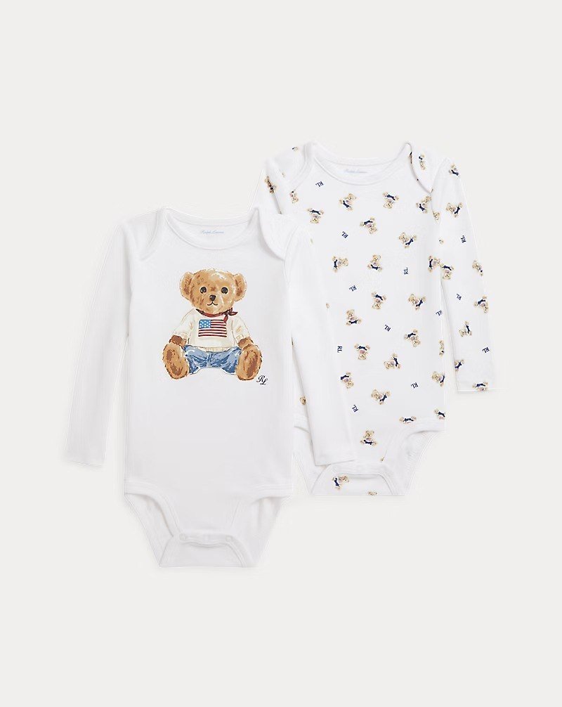 Polo Bear Cotton Bodysuit 2-Pack