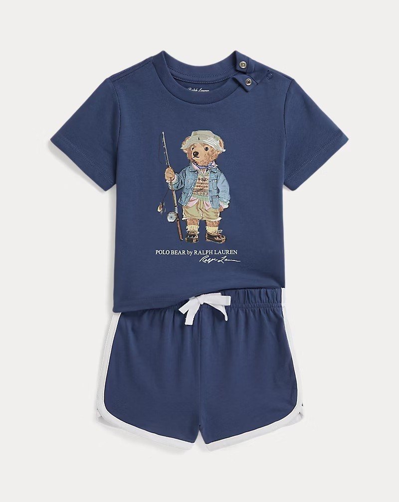 Polo Bear Cotton Jersey Tee & Short