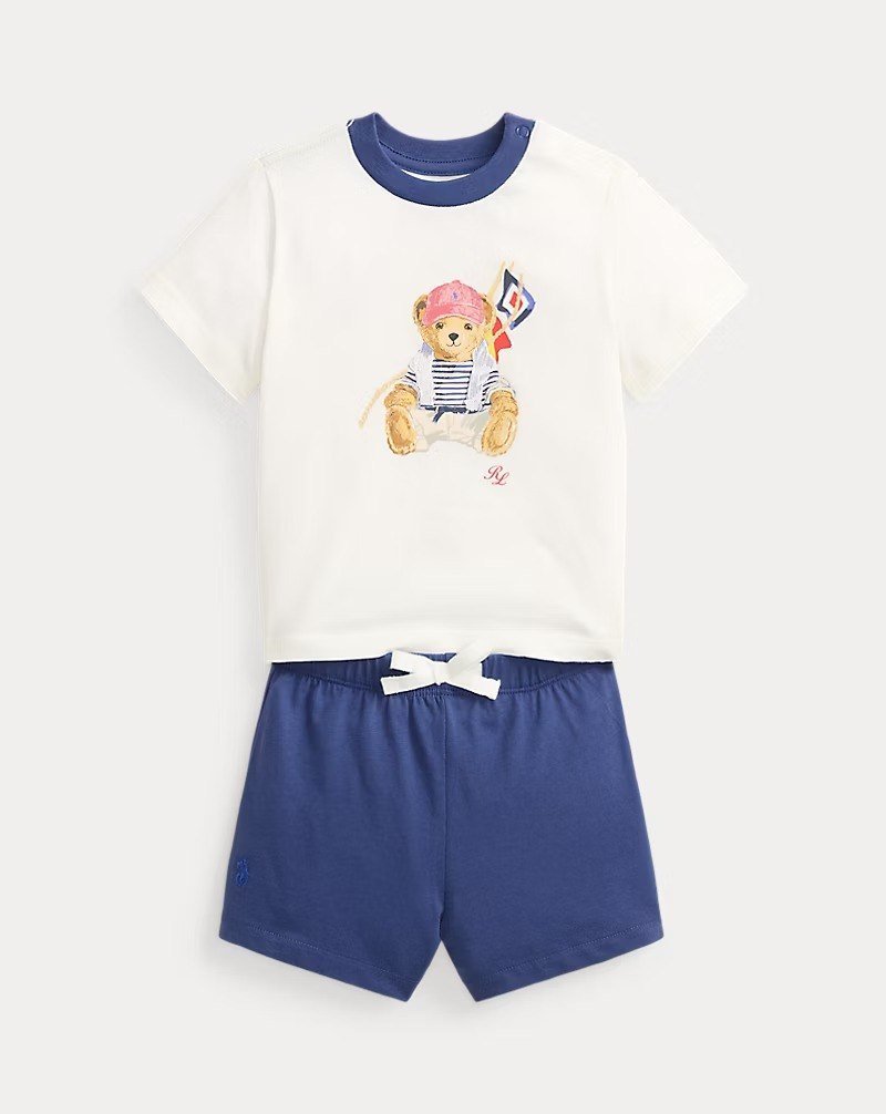 Polo Bear Cotton Jersey Tee & Short