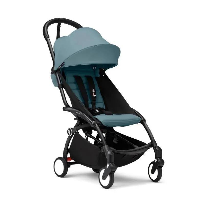 STOKKE - YOYO³ STROLLER BLACK BUNDLE 6M+, AQUA
