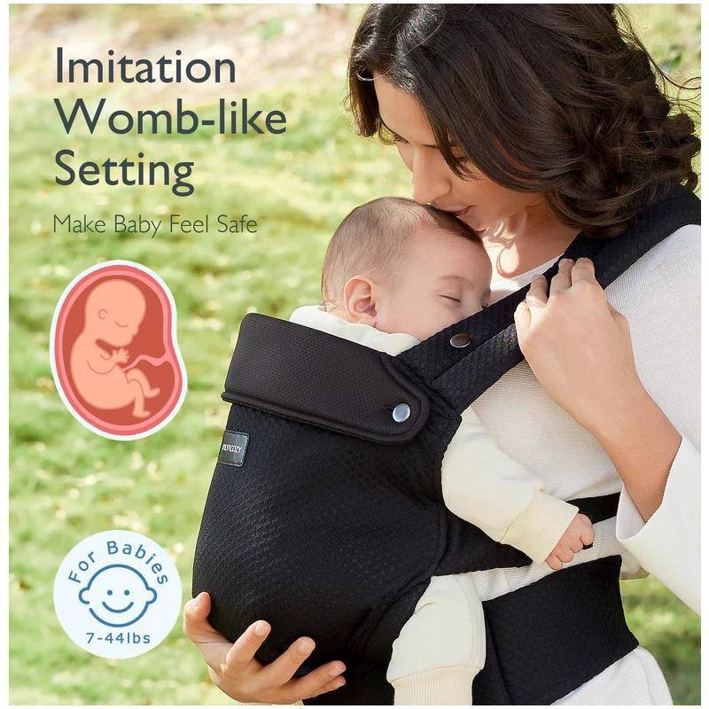 MOMCOZY - BABY CARRIER NEWBORN TO TODDLER, MESH BLACK