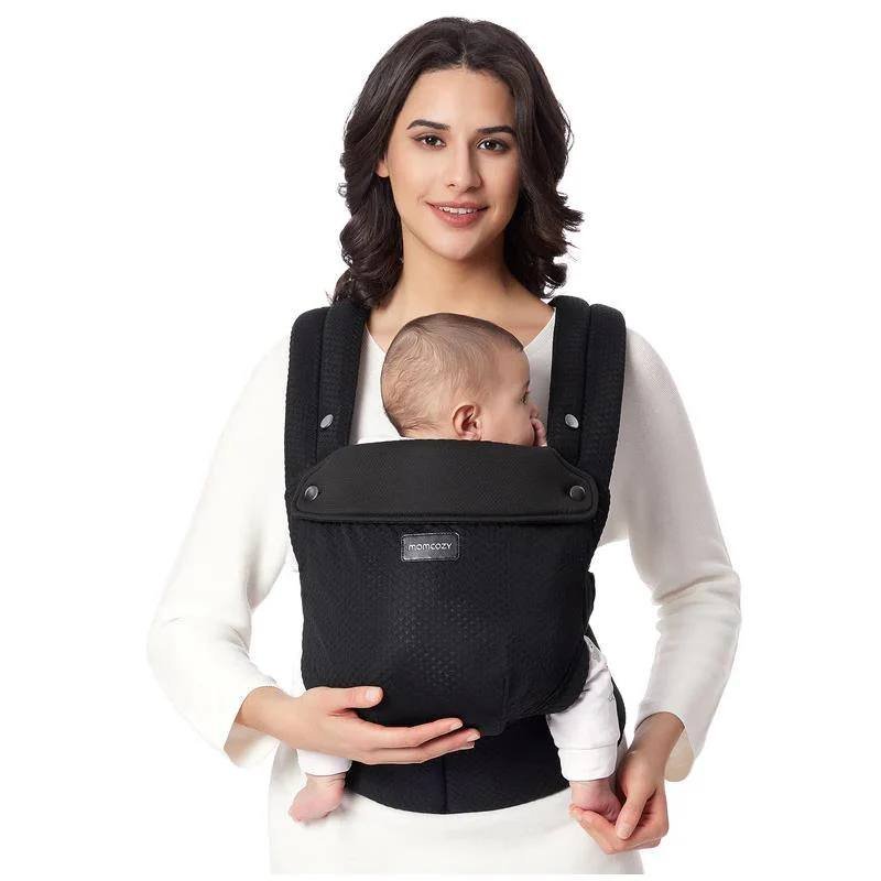 MOMCOZY - BABY CARRIER NEWBORN TO TODDLER, MESH BLACK