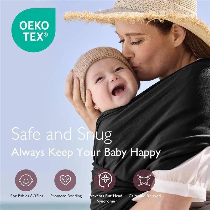 MOMCOZY - BABY WRAP CARRIER, BLACK