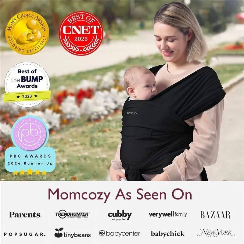 MOMCOZY - BABY WRAP CARRIER, BLACK