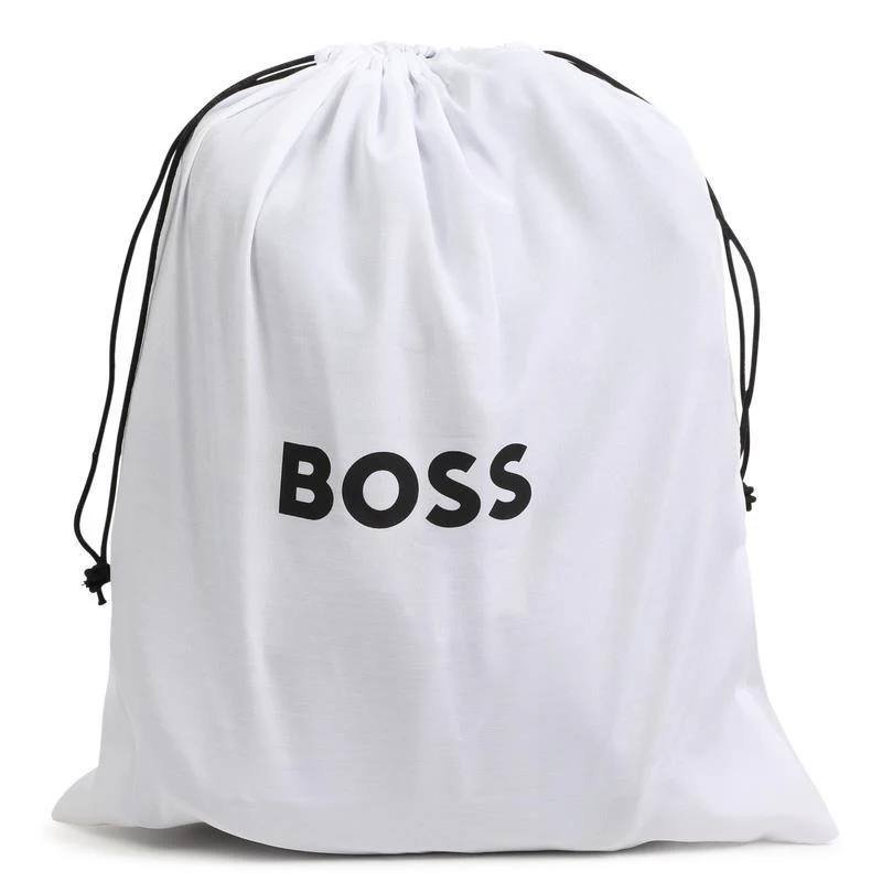 HUGO BOSS BABY - BACKPACK + PENCIL CASE IN POLYESTER CANVAS DARK STONE