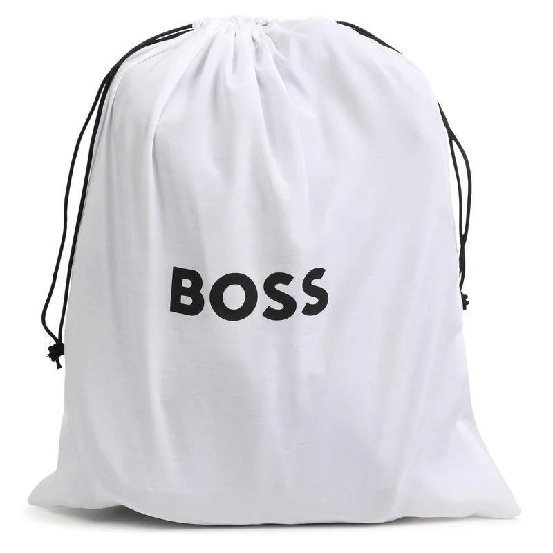 HUGO BOSS BABY - BACKPACK IN EMBOSSED POLYESTER MONOGRAM BLACK