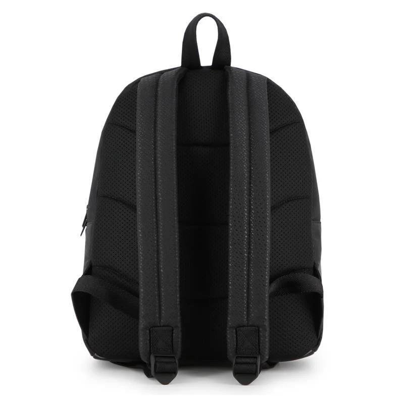 HUGO BOSS BABY - BACKPACK IN EMBOSSED POLYESTER MONOGRAM BLACK
