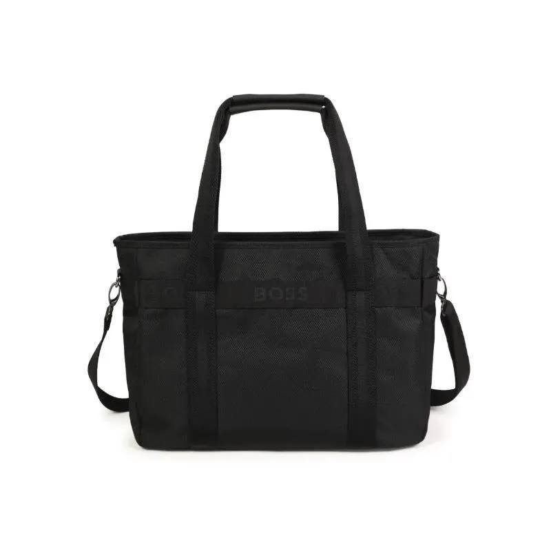 HUGO BOSS BABY - LOGO APPLIQUE CHANGING BAG BLACK