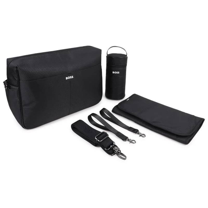 HUGO BOSS BABY - CHANGING BAG IN EMBOSSED BLACK