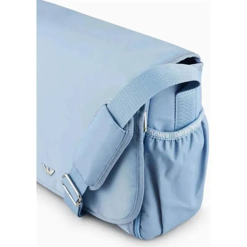 ARMANI BABY - MUMMY BAG SET WITH EAGLE PLATE SKY BLUE