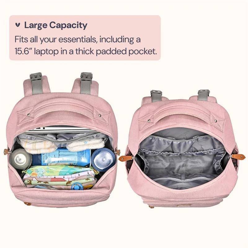 BABBLEROO - DIAPER BAG BACKPACK, PINK