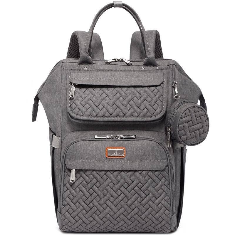 BABBLEROO - DIAPER BAG BACKPACK BAG FOR MOMS DADS (DARK GRAY)