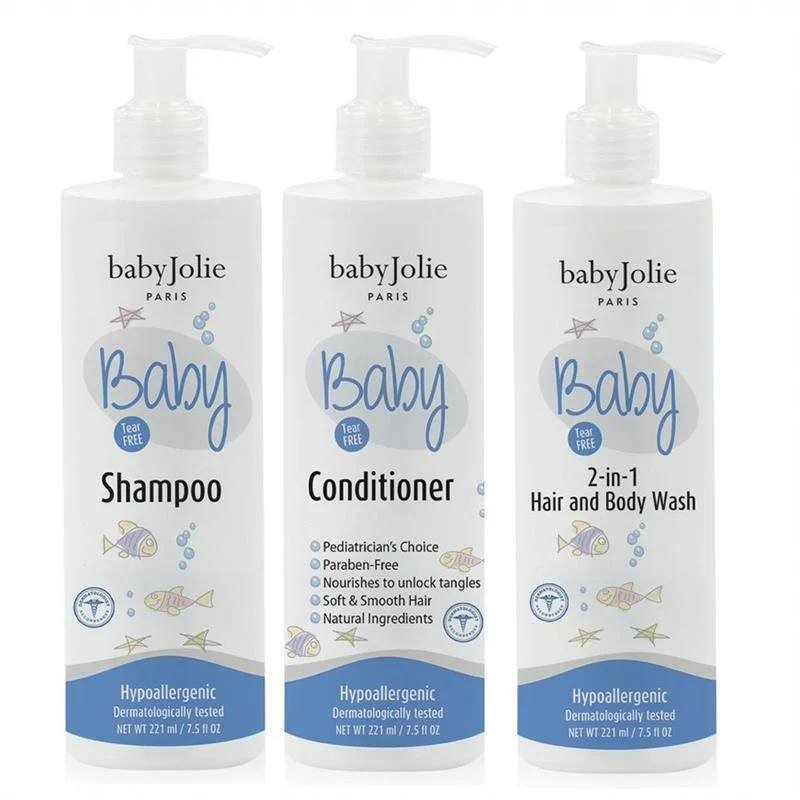 BABY JOLIE - BABY BATH TIME SET (SHAMPOO, CONDITIONER, 2 IN 1 HAIR AND BODY WASH)