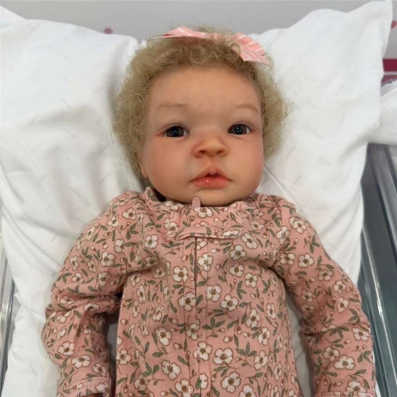 Reborn Baby Doll - White Vinyl & Curly Hair, Shyann