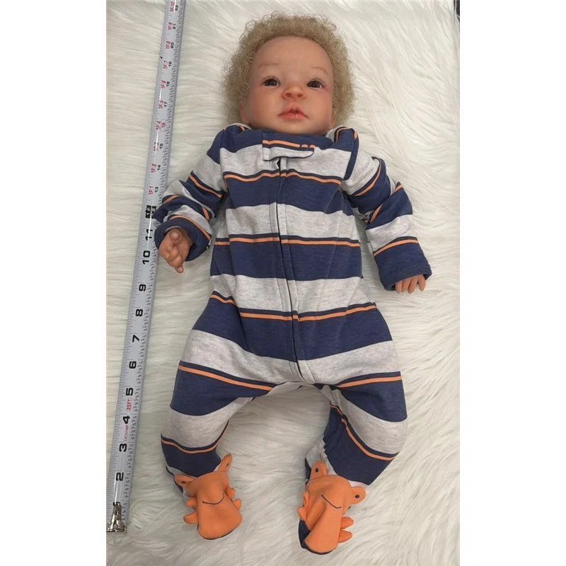 Reborn Baby Doll - White Vinyl & Curly Hair, Shyann