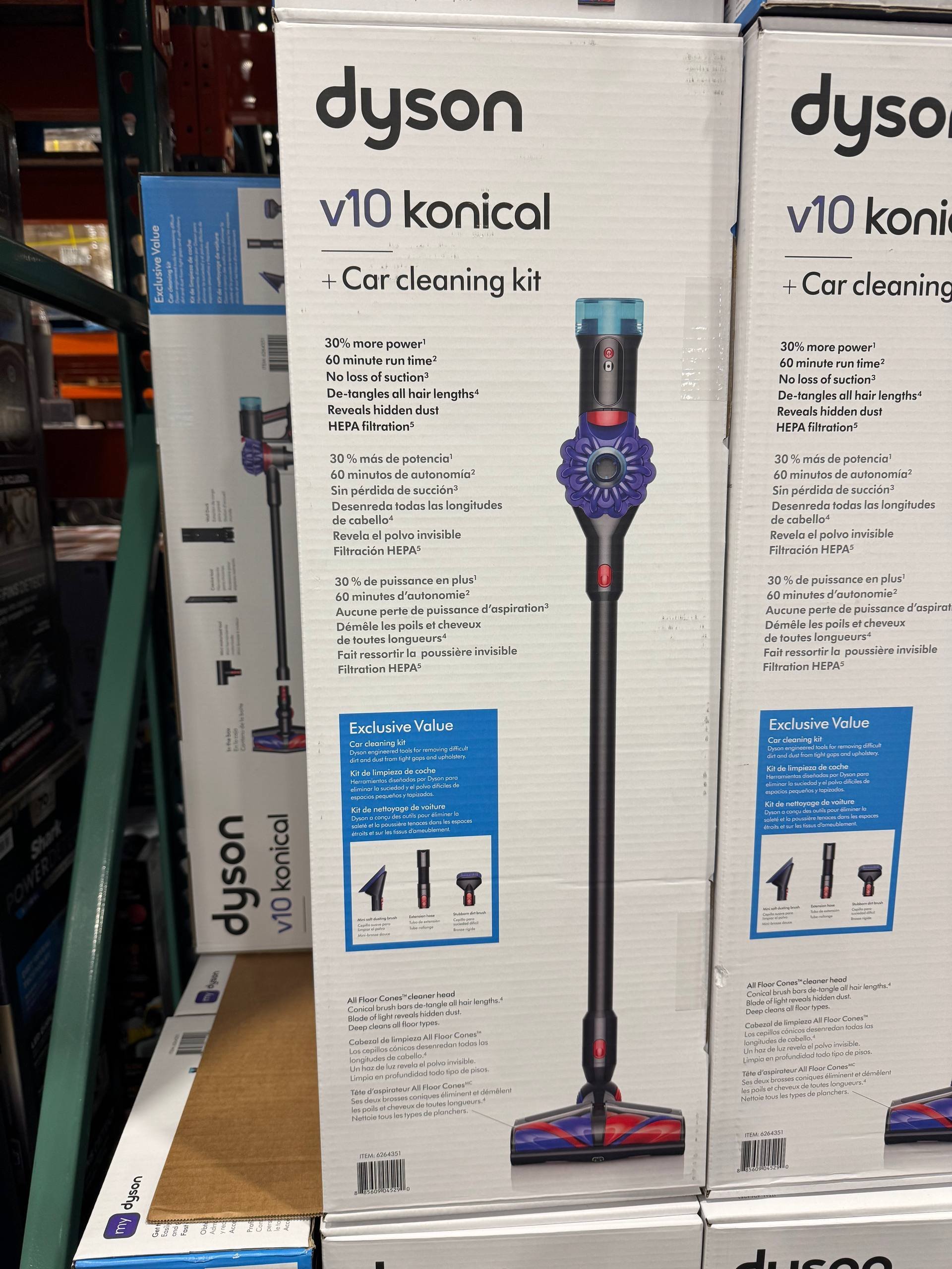 DYSON V10 KONICAL + CAR CLEANING KIT DESCONTO ATE 20/09