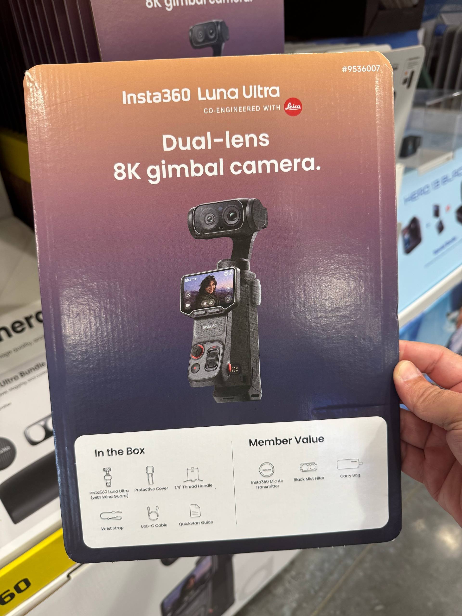 INSTA 360 LUNA ULTRA + INSTA360 MIC + BLACK MIST FILTER + CARRY BAG
