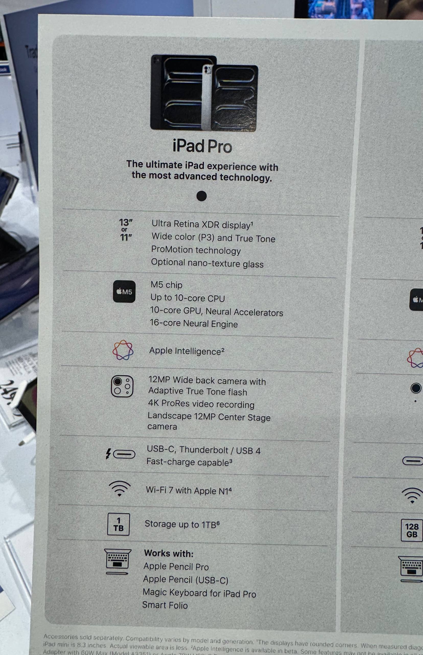 IPAD PRO M5 Tela de 11” 256gb SPACE BLACK