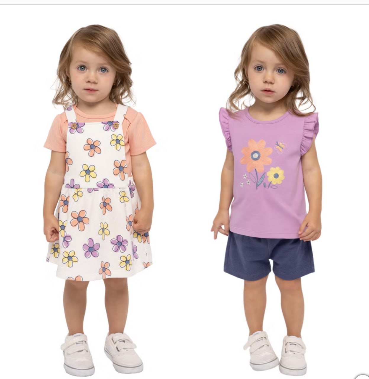 Pekkle Baby 4-piece Overall & Short Set