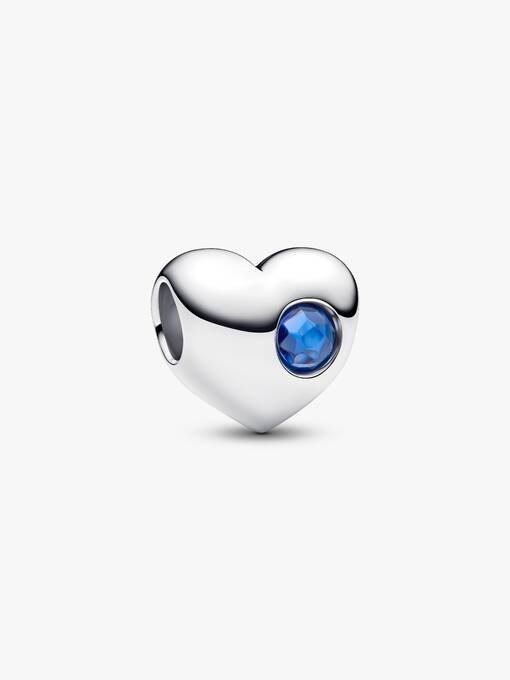 Engravable Red Stone Heart Charm