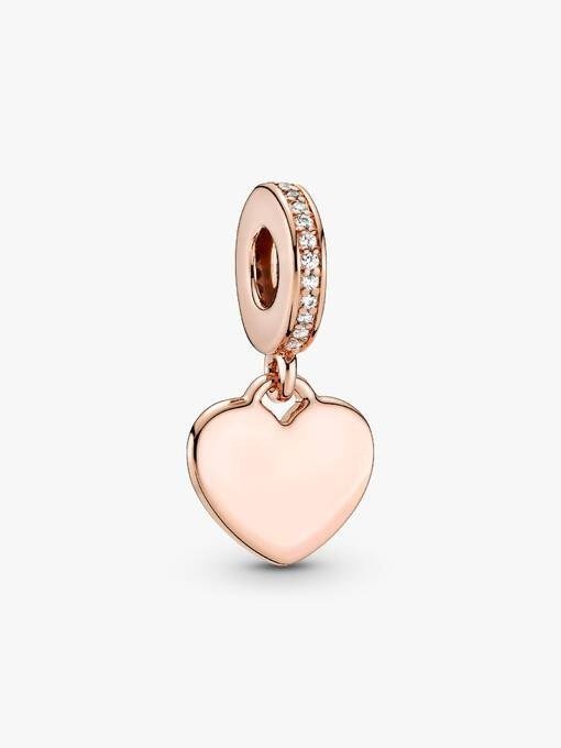 Engravable Heart Tag Dangle Charm