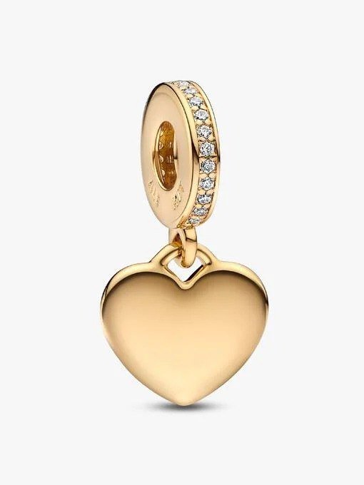 Engravable Heart Tag Dangle Charm