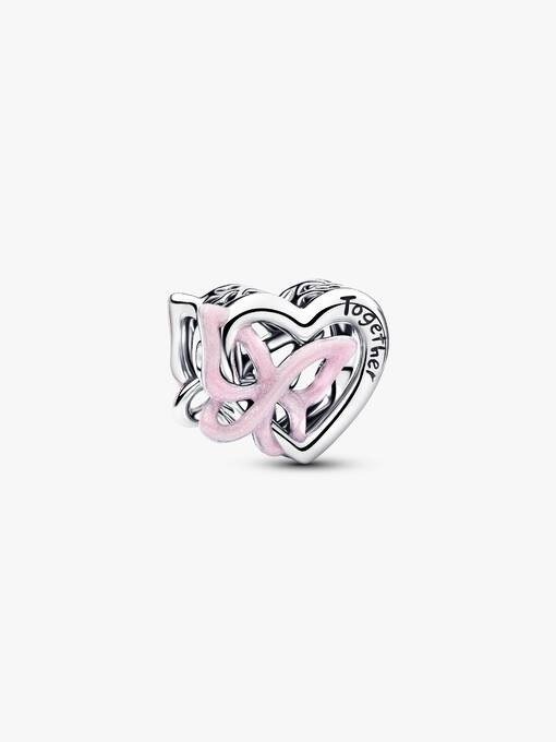 Entwined Heart & Butterfly Charm