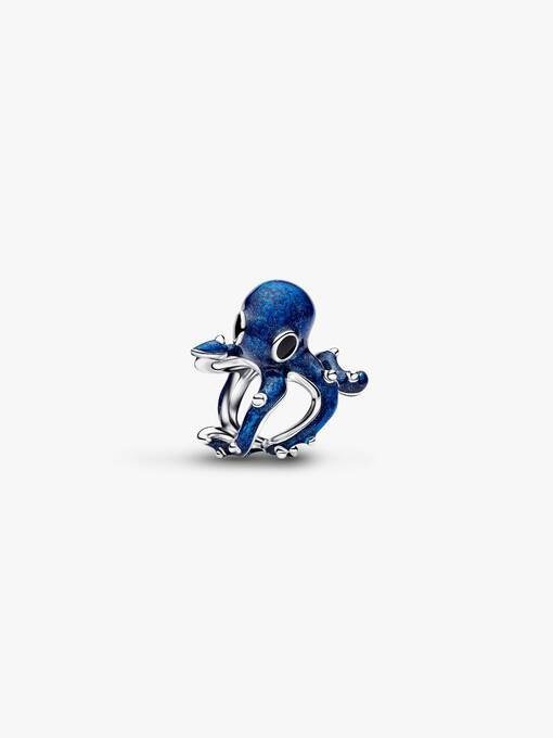 Blue Octopus Charm