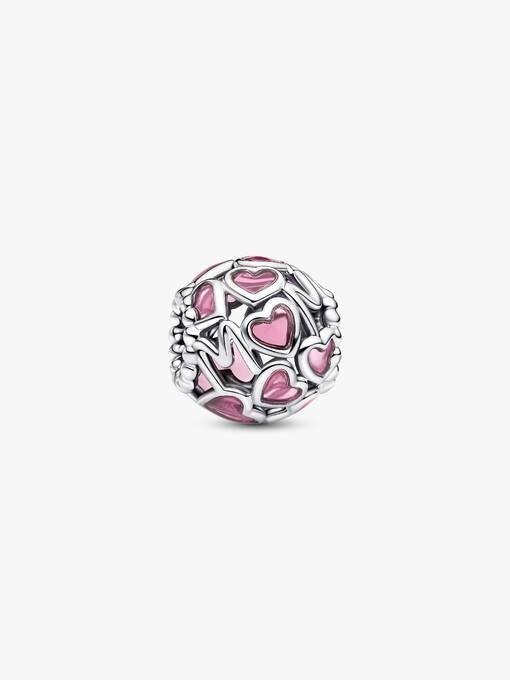 Openwork Hearts Mom Charm