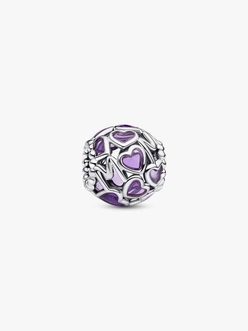 Openwork Hearts Mom Charm
