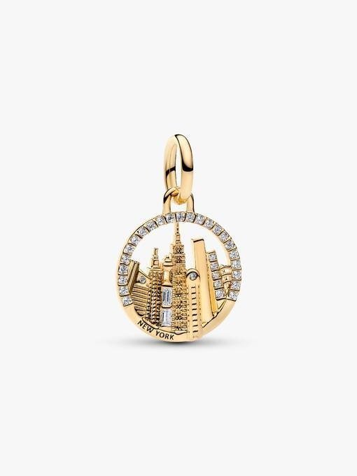 New York Skyline Dangle Charm