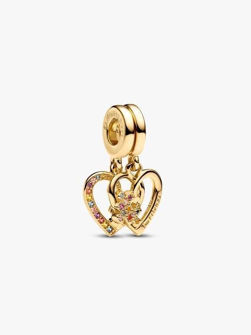 Splittable Puzzle Piece Hearts Dangle Charm