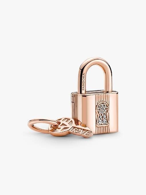 Padlock & Key Dangle Charm