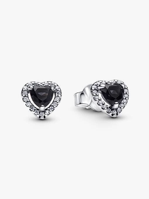 Elevated Red Heart Stud Earrings