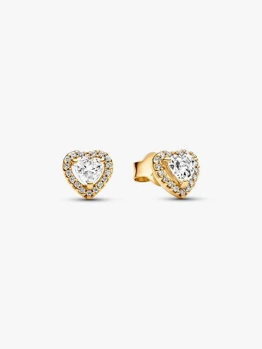 Elevated Heart Stud Earrings