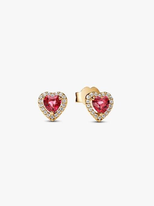 Elevated Heart Stud Earrings