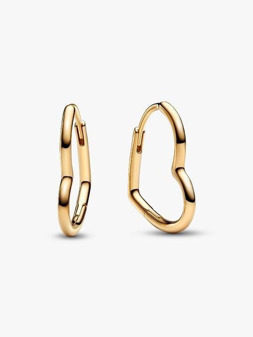 Asymmetrical Heart Hoop Earrings