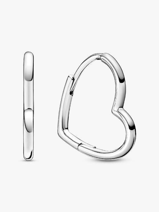 Asymmetrical Heart Hoop Earrings
