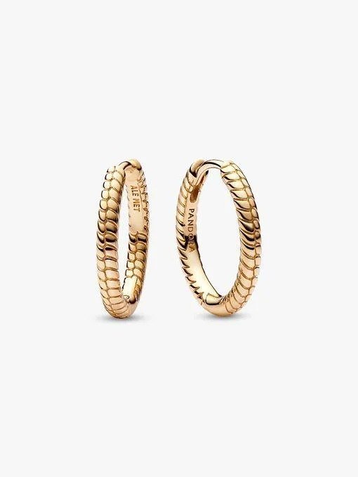 Pandora Moments Small Charm Hoop Earrings