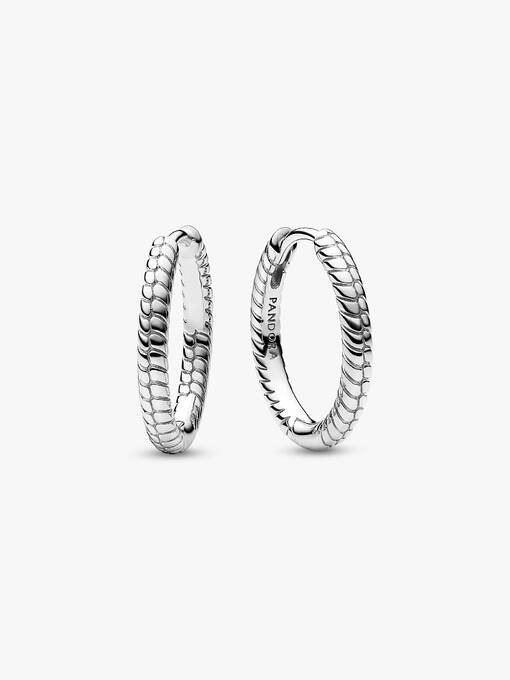 Pandora Moments Small Charm Hoop Earrings