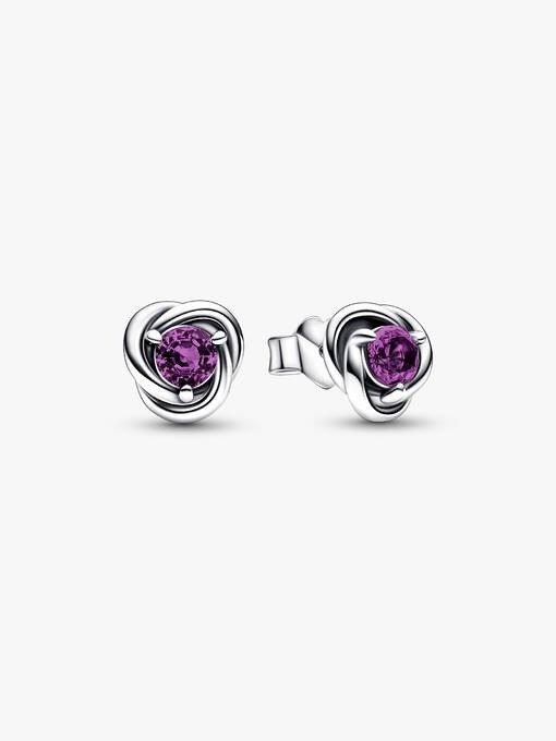 FINAL SALE - July True Red Eternity Circle Stud Earrings