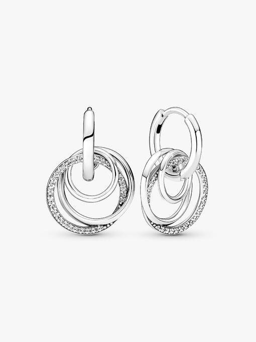 Family Always Encircled Hoop Earrings