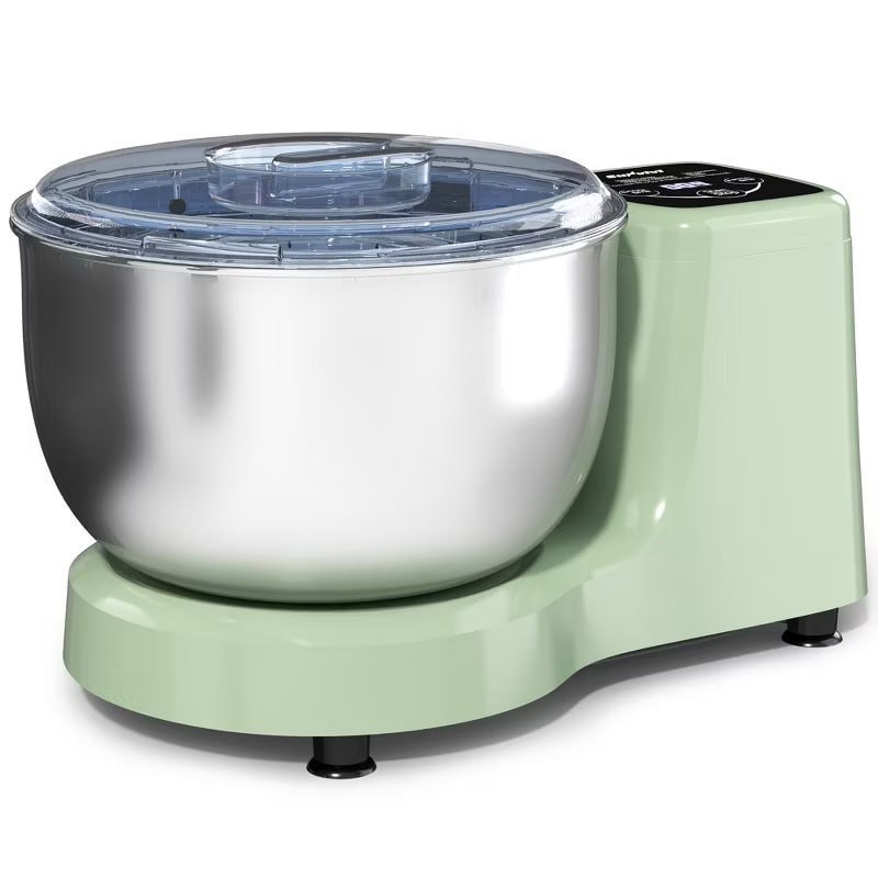 Heynemo Electric Dough Maker with Ferment Function, 5.3QT Dough Mixer with Adjust Time, Household Stand Mixer Kitchen Flour Kneading Machine, Green