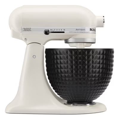 KitchenAid 5qt Black Studded Ceramic Bowl
